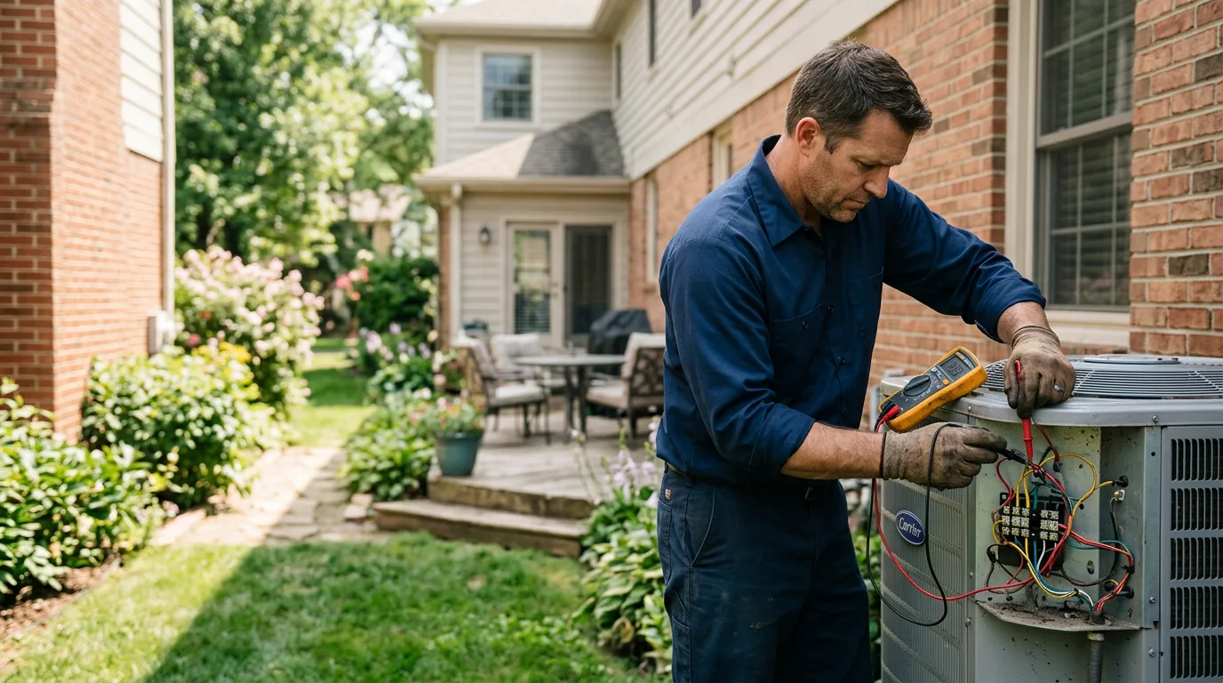 HVAC technician working near Munford, AL